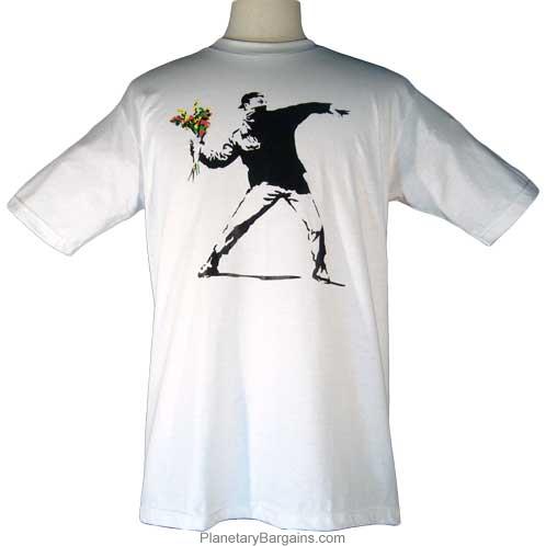 Banksy Flower Thrower Shirt